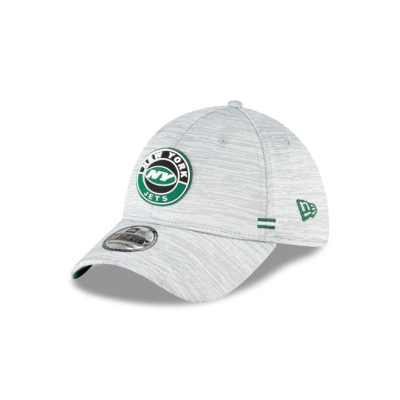 New York Jets Gorra | New Era Official NFL Fall Sideline 39thirty Stretch Fit Cap Mexico - Grises